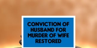 Conviction wife murder restored