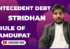 Antecedent Debt, Stridhan, Rule of Damdupat,