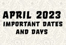 April 2023 | Important Dates and Days