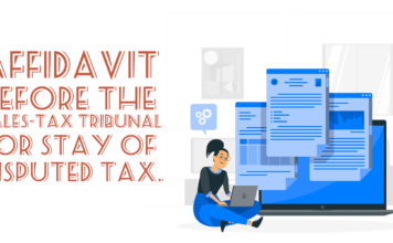 Affidavit Before The Sales-tax Tribunal For Stay Of Disputed Tax