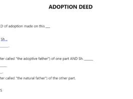 Adoption Deed